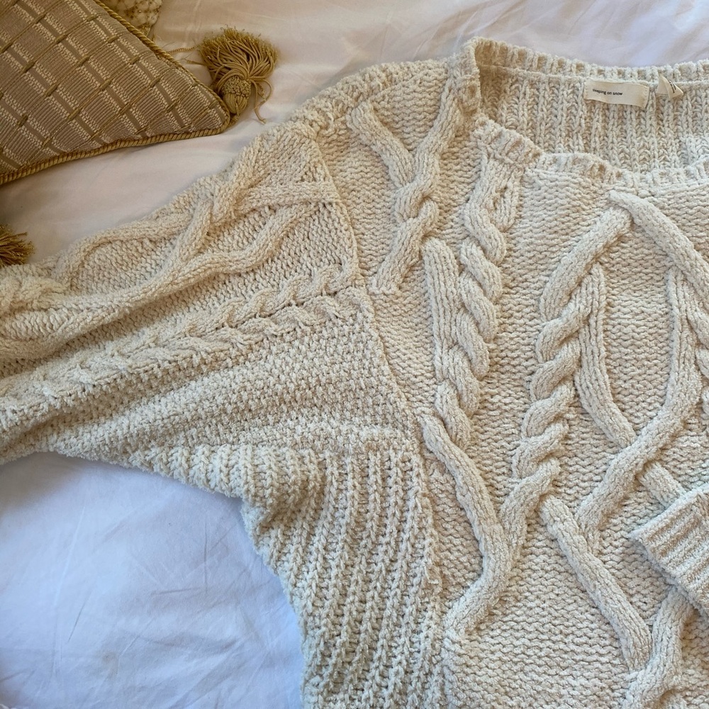 Super soft chenille fisherman sweater - Picture 2 of 3
